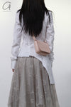 Marc Le Bihan lace embroidered skirt 2596 series plant dyeing France MLB-2596-ZZHUI PEARL GREY pearl gray lace embroidery